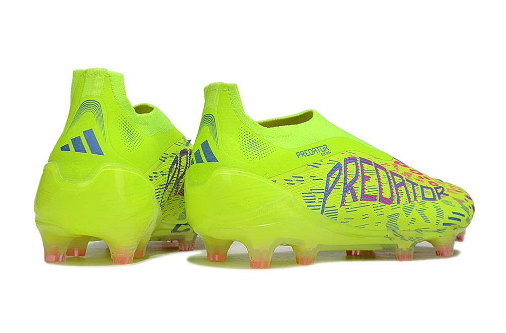 adidas Predator 24 Elite Laceless FG  Soccer Boots Cleats Shoes WHT-BLK