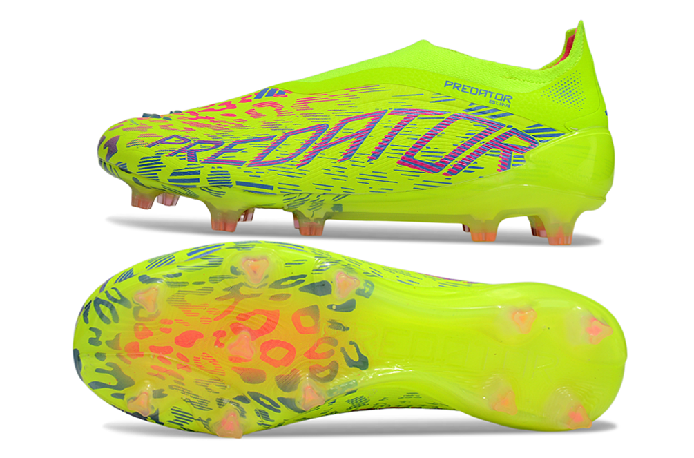 adidas Predator 24 Elite Laceless FG  Soccer Boots Cleats Shoes WHT-BLK