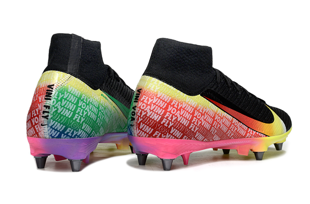 Nike Air Zoom Mercurial Superfly 9 (IX) Elite SG-Pro Anti-Clog Football Soccer Cleats Shoes Boots BLK-PNK
