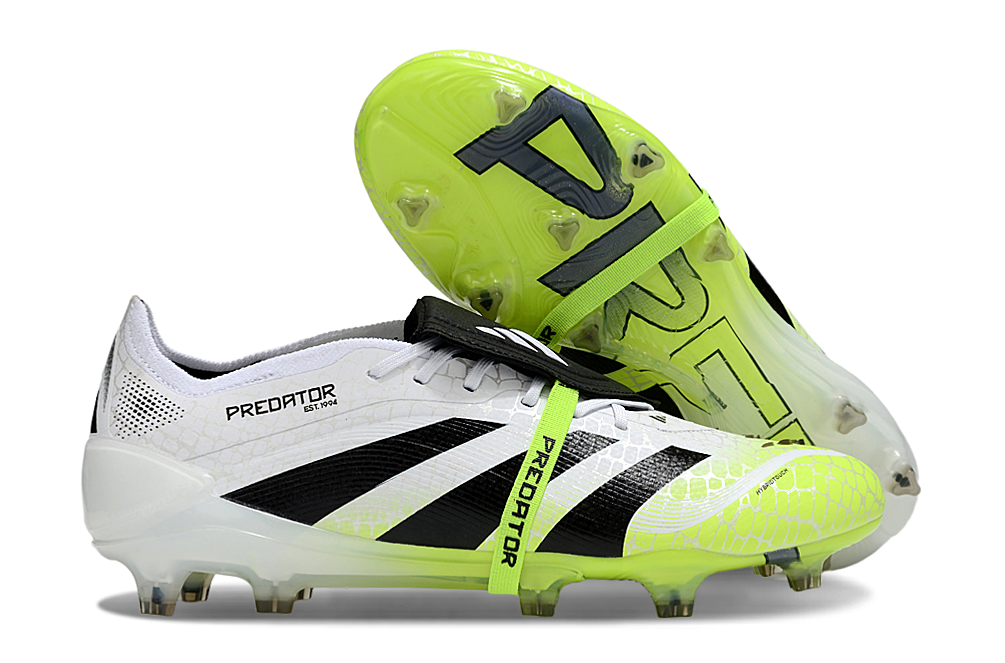 adidas 25 Predator Elite Tongue FT FG  Soccer Boots Cleats Shoes BLK-WHT