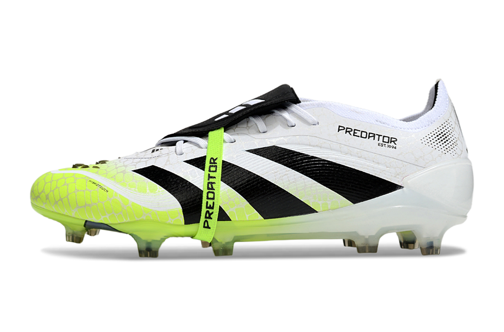 adidas 25 Predator Elite Tongue FT FG  Soccer Boots Cleats Shoes BLK-WHT