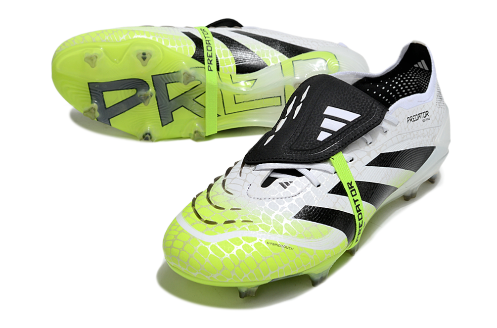 adidas 25 Predator Elite Tongue FT FG  Soccer Boots Cleats Shoes BLK-WHT