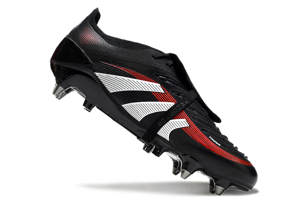 adidas 25 Predator Elite Tongue FT FG  Soccer Boots Cleats Shoes BLK-WHT