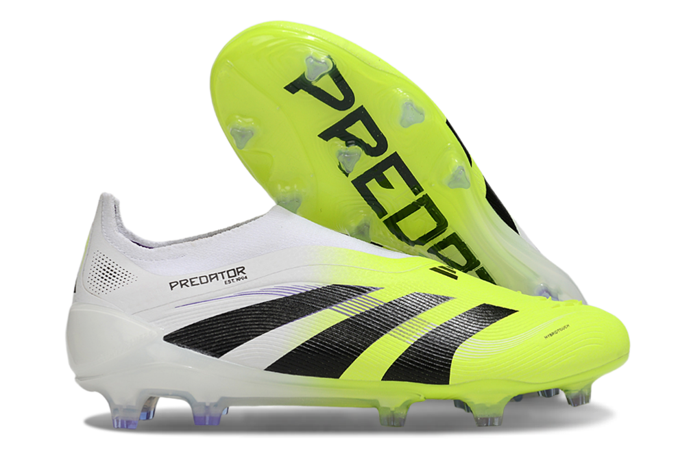 adidas Predator 24 Elite Laceless FG  Soccer Boots Cleats Shoes GRN-BLK