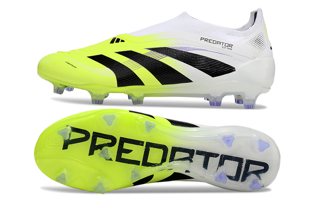adidas Predator 24 Elite Laceless FG  Soccer Boots Cleats Shoes GRN-BLK