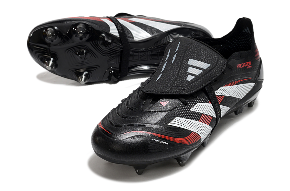 adidas 25 Predator Elite Tongue FT FG  Soccer Boots Cleats Shoes BLK-WHT