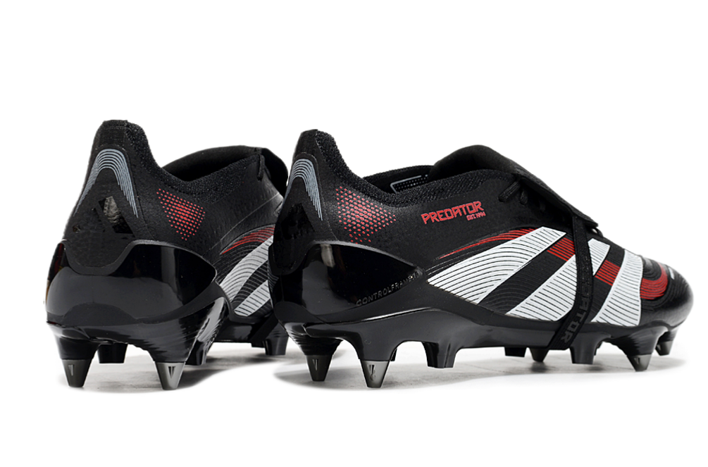 adidas 25 Predator Elite Tongue FT FG  Soccer Boots Cleats Shoes BLK-WHT