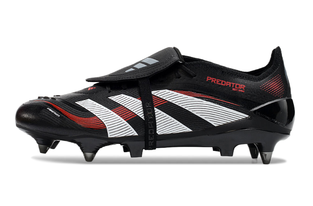 adidas 25 Predator Elite Tongue FT FG  Soccer Boots Cleats Shoes BLK-WHT