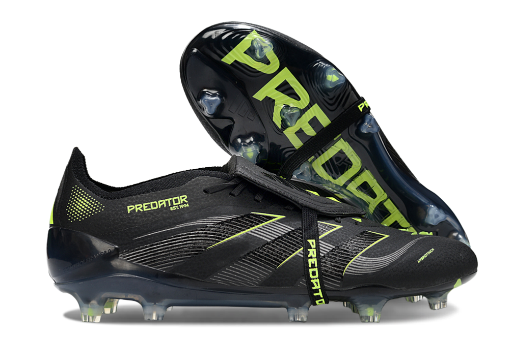 adidas 25 Predator Elite Tongue FT FG  Soccer Boots Cleats Shoes BLK-WHT