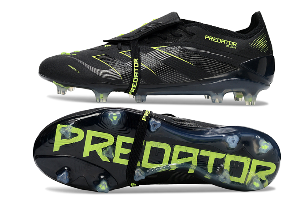 adidas 25 Predator Elite Tongue FT FG  Soccer Boots Cleats Shoes BLK-WHT