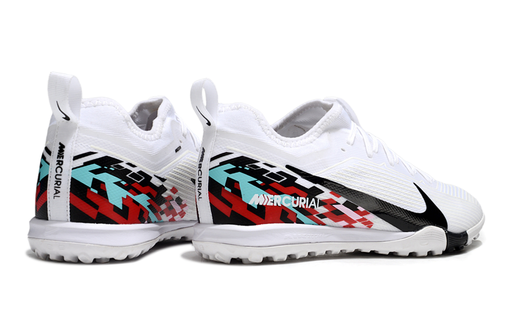 Nike Air Zoom Mercurial Vapor 15 Pro TF - Professional Turf Soccer Cleats Boots Shoes BLK-PNK-WHT