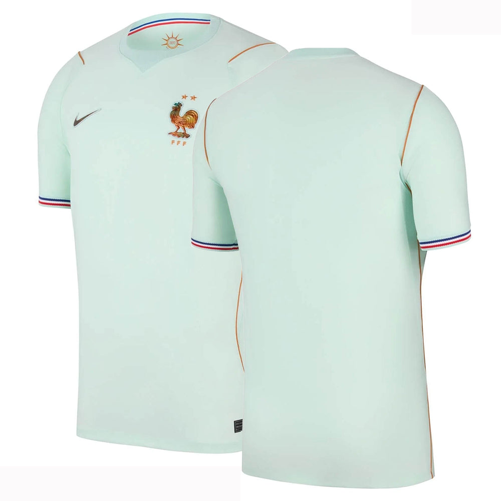 Front and back view of  France national team away jersey 