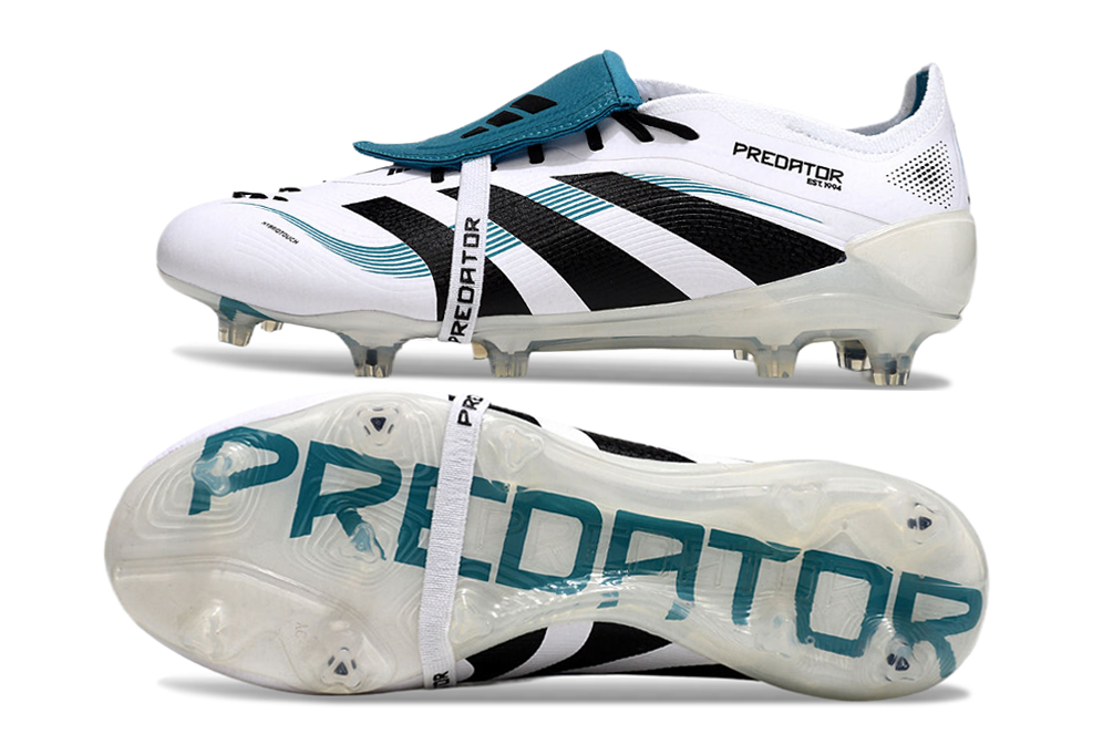 adidas 25 Predator Elite Tongue FT FG  Soccer Boots Cleats Shoes WHT-GRN