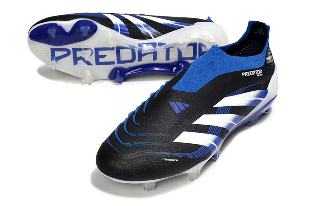 adidas Predator 24 Elite Laceless FG  Soccer Boots Cleats Shoes GRN-BLK