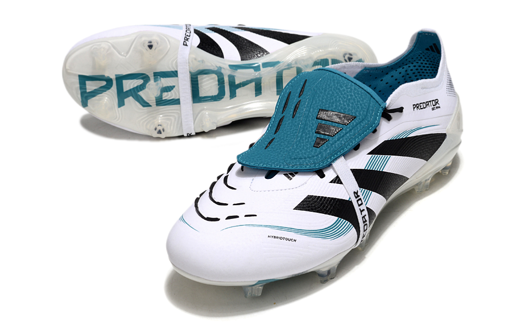 adidas 25 Predator Elite Tongue FT FG  Soccer Boots Cleats Shoes WHT-GRN