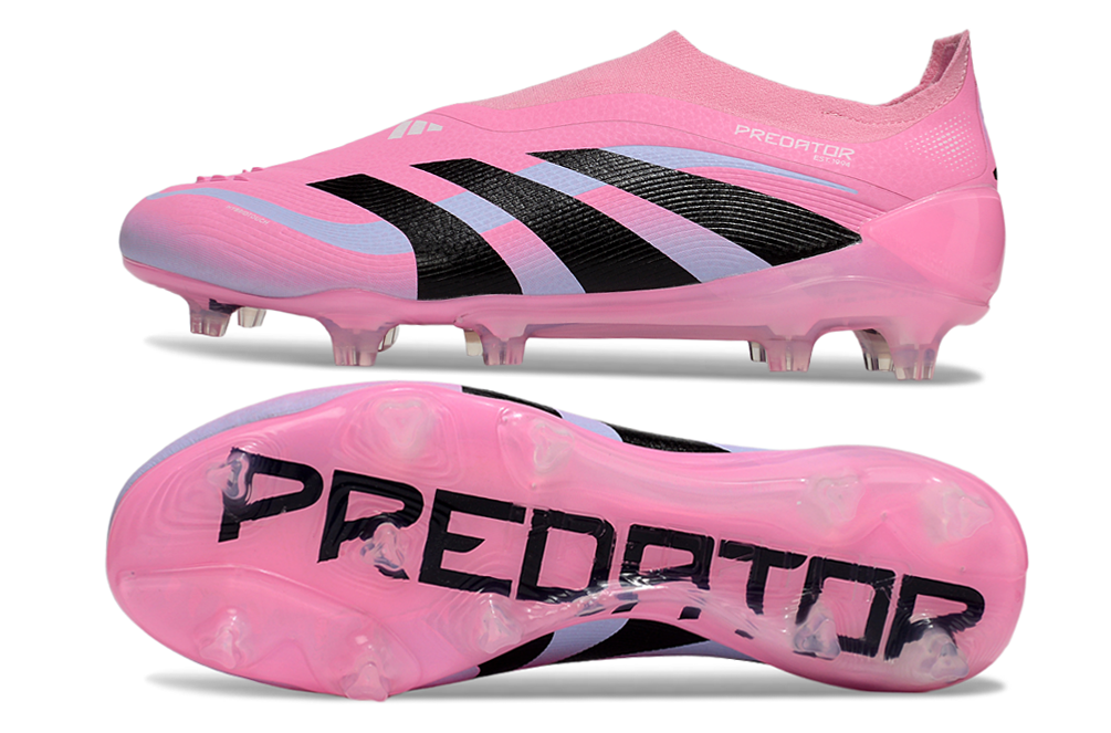 adidas Predator 24 Elite Laceless FG  Soccer Boots Cleats Shoes GRN-BLK