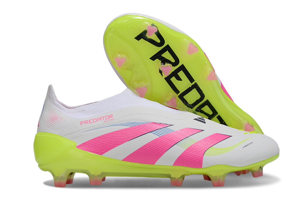 adidas Predator 24 Elite Laceless FG  Soccer Boots Cleats Shoes GRN-BLK
