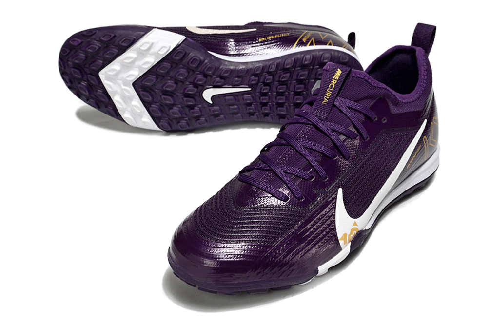 Nike Air Zoom Mercurial Vapor 15 Pro TF - Professional Turf Soccer Cleats Boots Shoes WHT-PRP