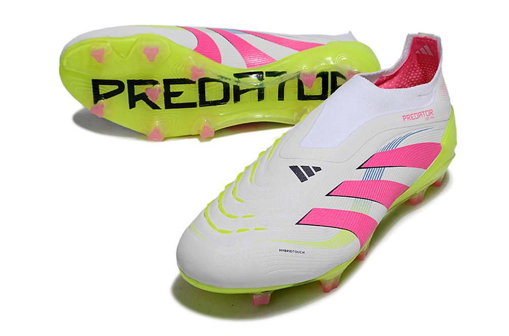 adidas Predator 24 Elite Laceless FG  Soccer Boots Cleats Shoes GRN-BLK