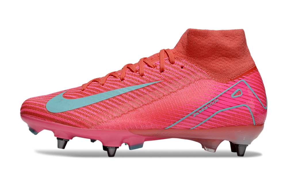 Nike Air Zoom Mercurial Superfly 9 (IX) Elite SG-Pro Anti-Clog Football Soccer Cleats Shoes Boots RED-ORG-BLU