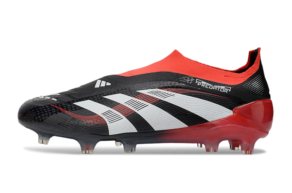 adidas Predator 24 Elite Laceless FG  Soccer Boots Cleats Shoes RED-BLK