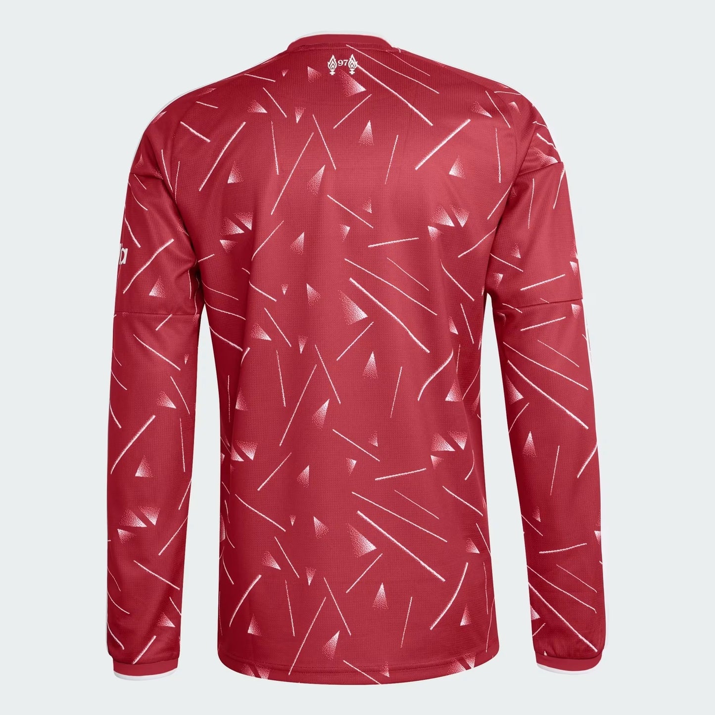 Back view of Liverpool 2026/27 long sleeve home soccer jersey