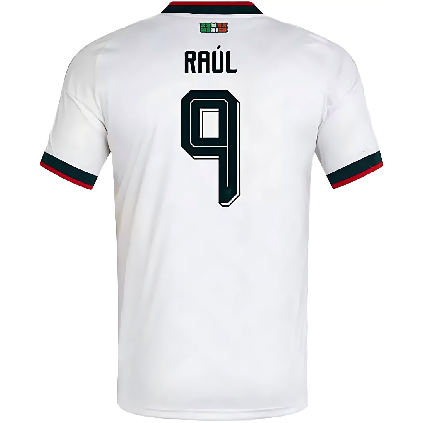 back view of Mexico national team 2026 away soccer jersey with RAÚL #9 custom print