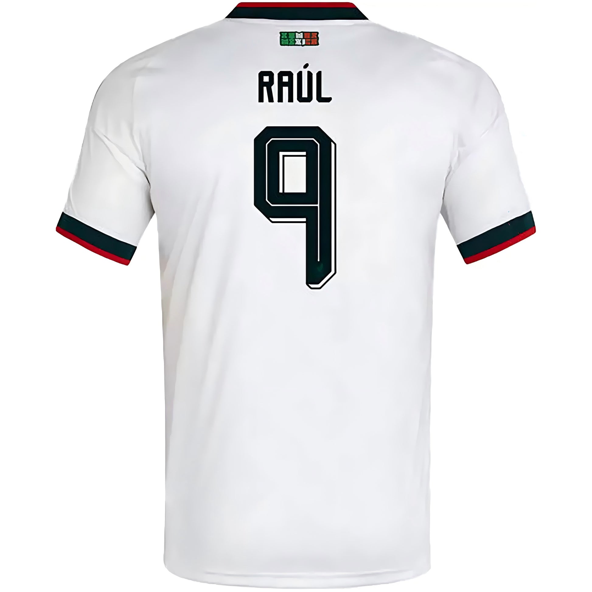 back view of Mexico national team 2026 away soccer jersey with RAÚL #9 custom print