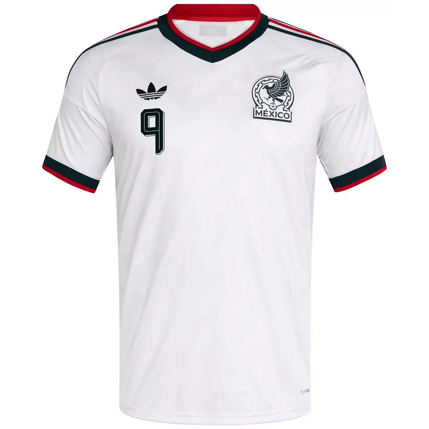 front view of Mexico national team 2026 away soccer jersey with RAÚL #9 custom print