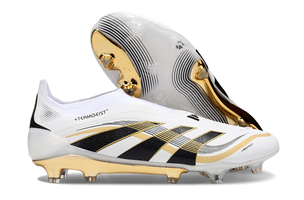adidas Predator 24 Elite Laceless FG  Soccer Boots Cleats Shoes RED-BLK