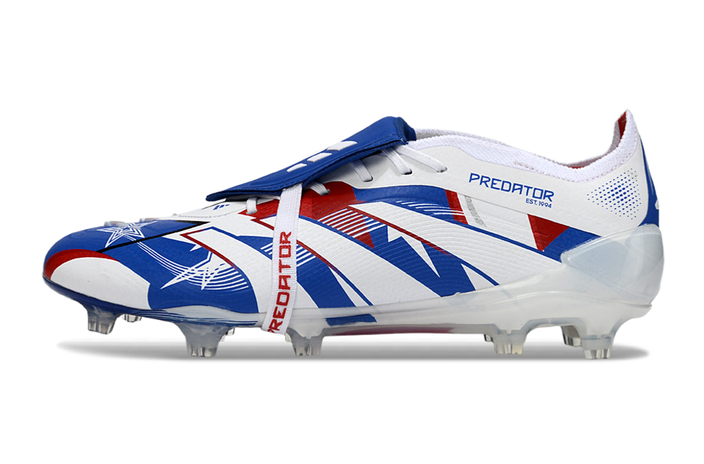 adidas 25 Predator Elite Tongue FT FG  Soccer Boots Cleats Shoes BLU-WHT