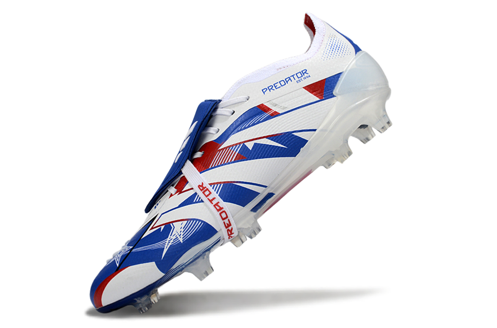 adidas 25 Predator Elite Tongue FT FG  Soccer Boots Cleats Shoes BLU-WHT