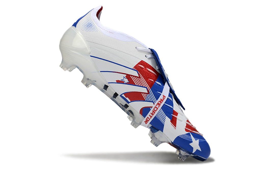 adidas 25 Predator Elite Tongue FT FG  Soccer Boots Cleats Shoes BLU-WHT