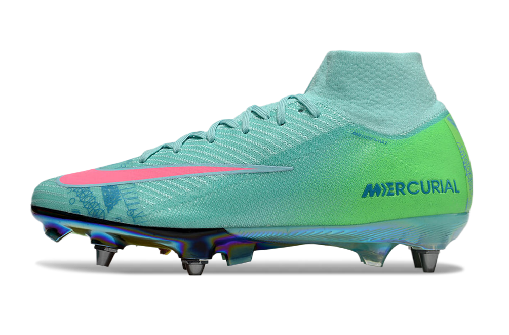 Nike Air Zoom Mercurial Superfly 9 (IX) Elite SG-Pro Anti-Clog Football Soccer Cleats Shoes Boots RED-ORG-BLU