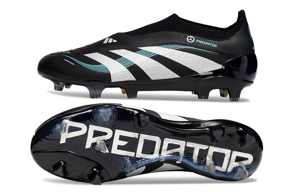 adidas Predator 24 Elite Laceless FG  Soccer Boots Cleats Shoes RED-BLK