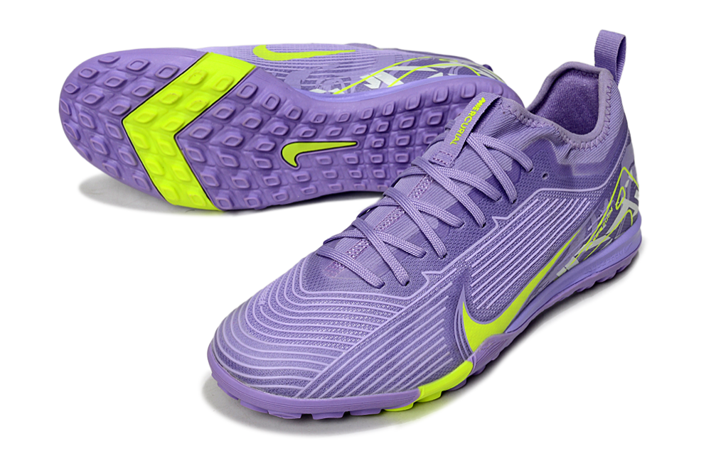 Nike Air Zoom Mercurial Vapor 15 Pro TF - Professional Turf Soccer Cleats Boots Shoes PRP-BLK-BLU