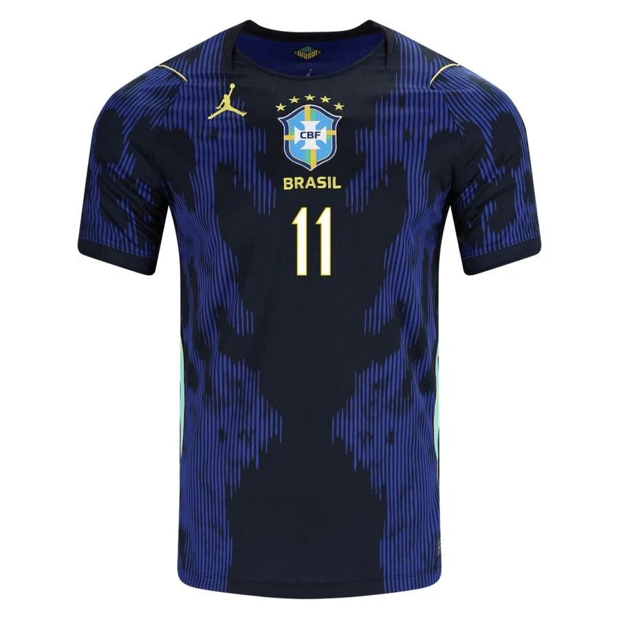 Brazil 2026 world cup Raphinha 11 away stadium jersey front view