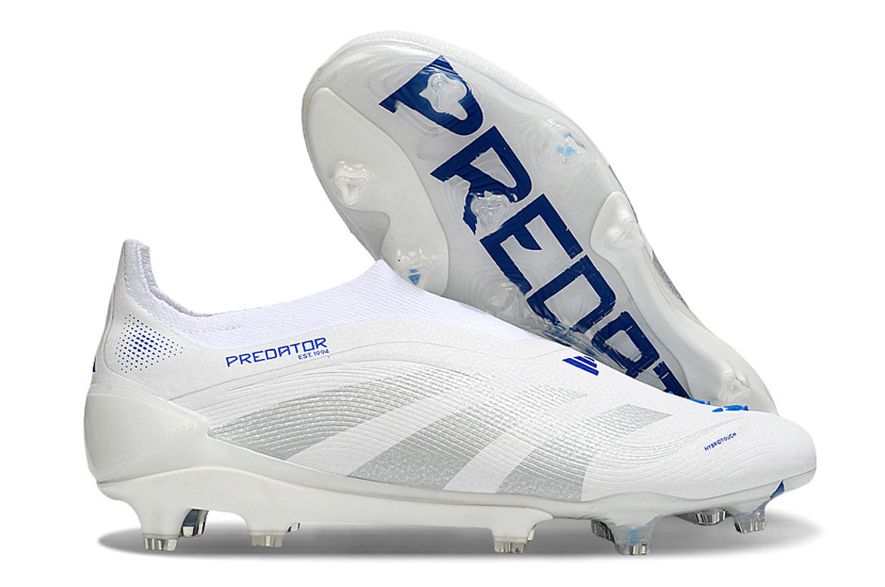 adidas Predator 24 Elite Laceless FG  Soccer Boots Cleats Shoes GRY-BLU