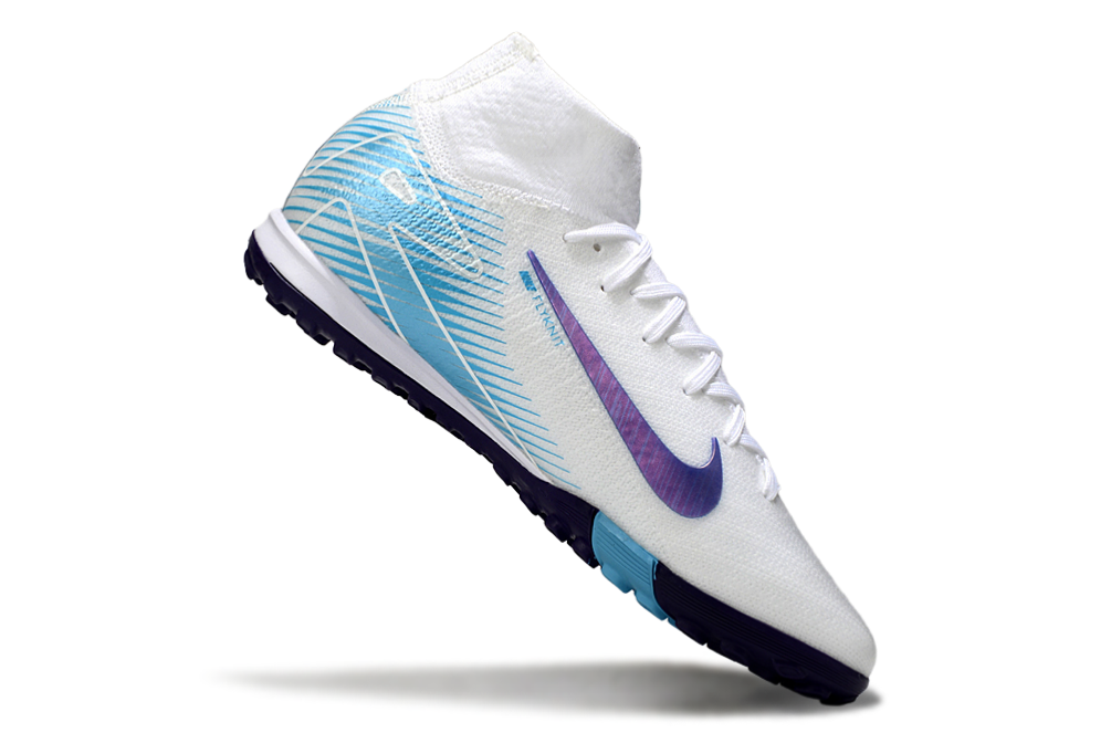 Nike Air Zoom Mercurial Superfly 10 Elite TF Football Soccer Cleats Boots - Ultimate Speed & Precision  WHT