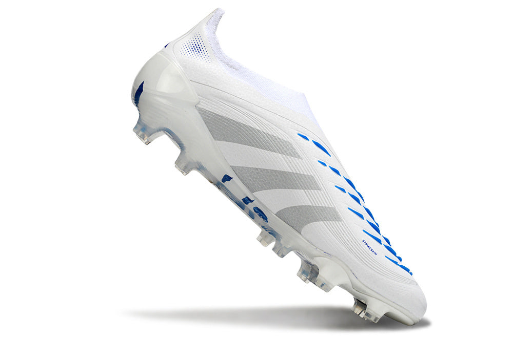adidas Predator 24 Elite Laceless FG  Soccer Boots Cleats Shoes GRY-BLU