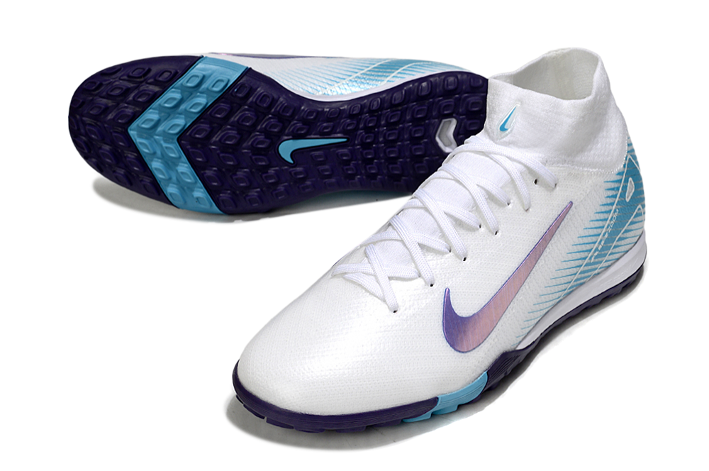 Nike Air Zoom Mercurial Superfly 10 Elite TF Football Soccer Cleats Boots - Ultimate Speed & Precision  WHT