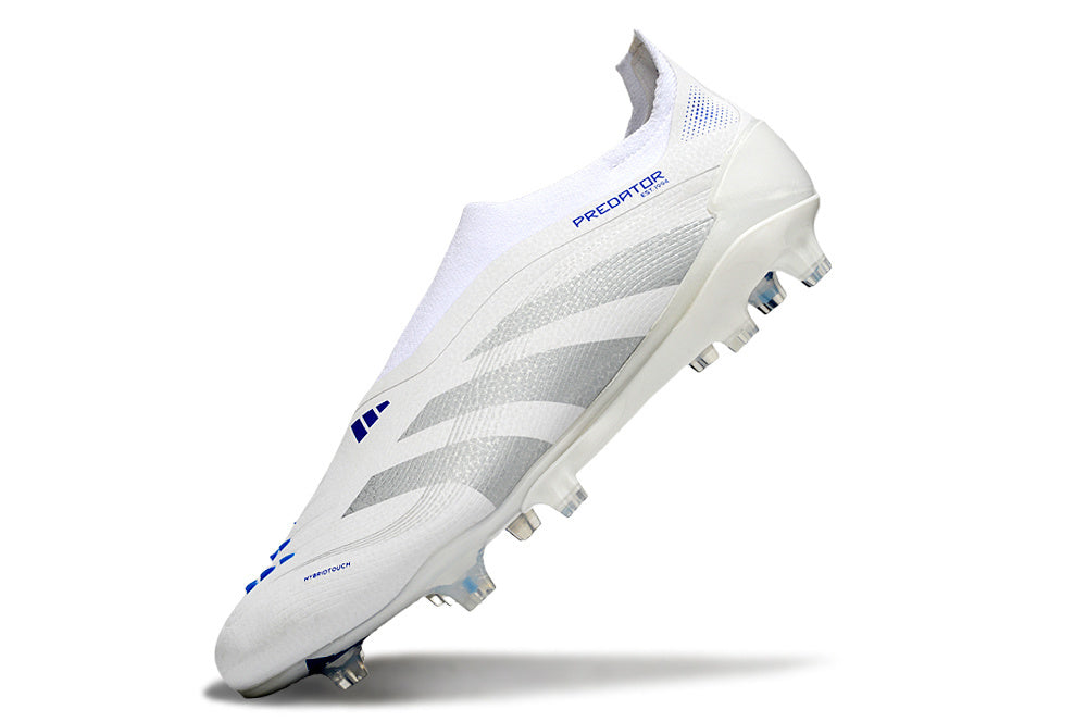 adidas Predator 24 Elite Laceless FG  Soccer Boots Cleats Shoes GRY-BLU