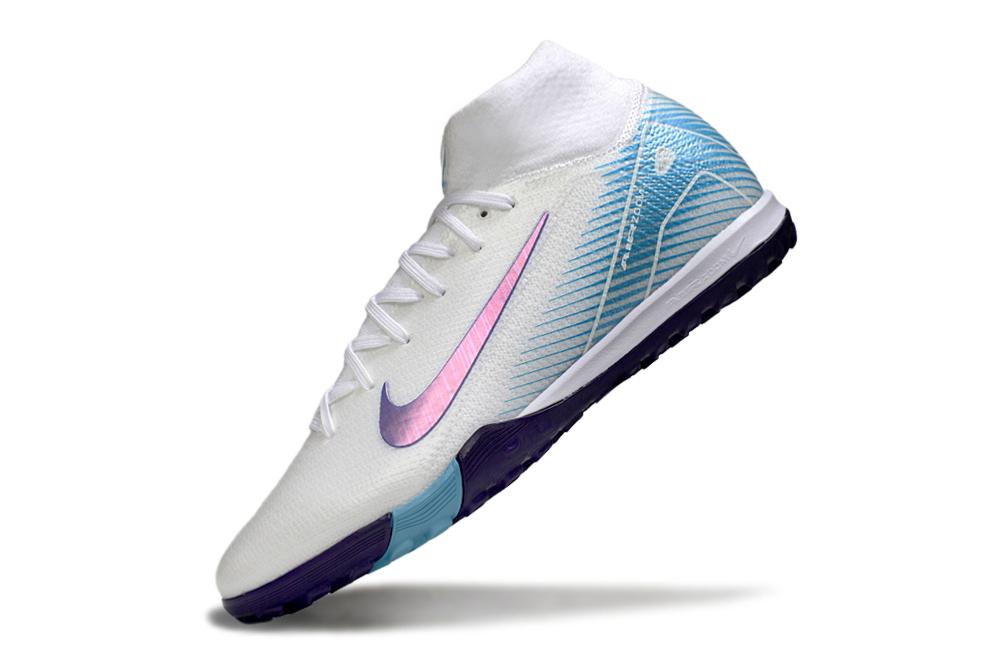 Nike Air Zoom Mercurial Superfly 10 Elite TF Football Soccer Cleats Boots - Ultimate Speed & Precision  WHT