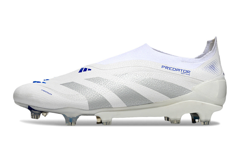 adidas Predator 24 Elite Laceless FG  Soccer Boots Cleats Shoes GRY-BLU