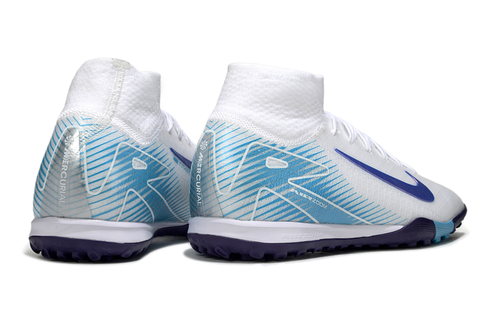 Nike Air Zoom Mercurial Superfly 10 Elite TF Football Soccer Cleats Boots - Ultimate Speed & Precision  WHT