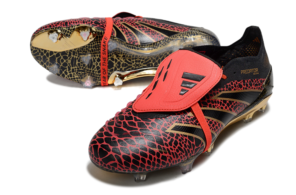 adidas 25 Predator Elite Tongue FT FG  Soccer Boots Cleats Shoes PRP-BLK