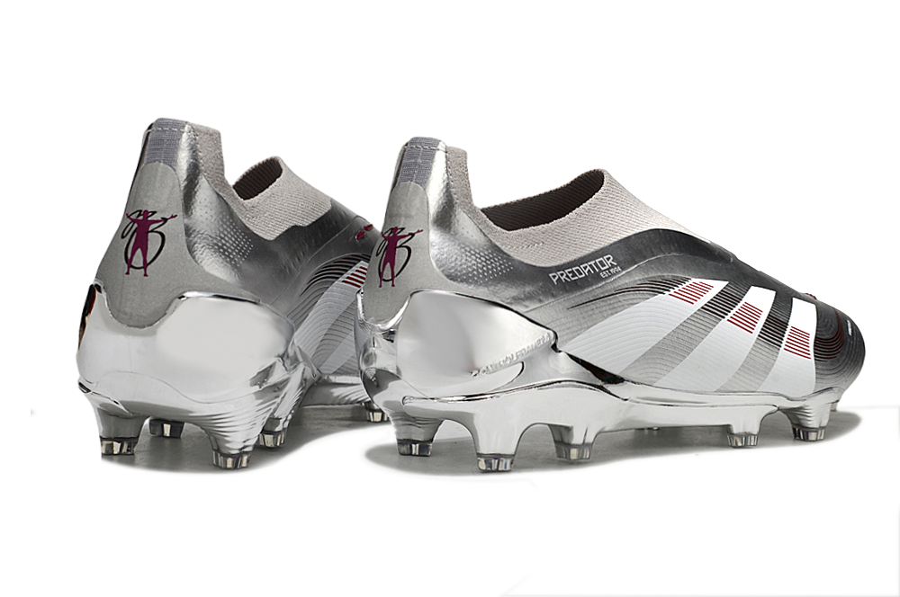 adidas Predator 24 Elite Laceless FG  Soccer Boots Cleats Shoes GRY-BLU