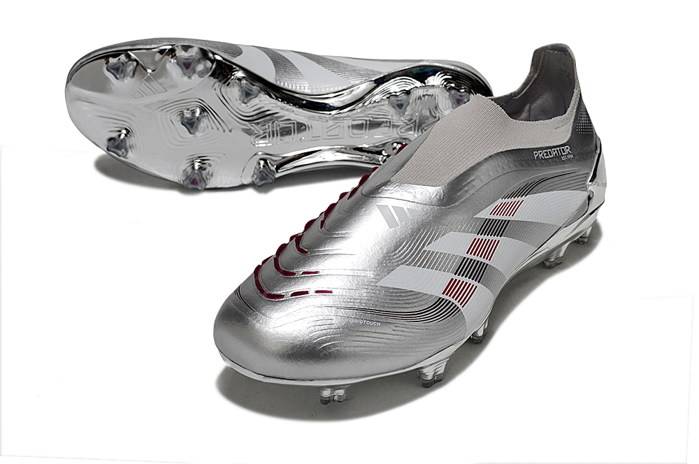 adidas Predator 24 Elite Laceless FG  Soccer Boots Cleats Shoes GRY-BLU
