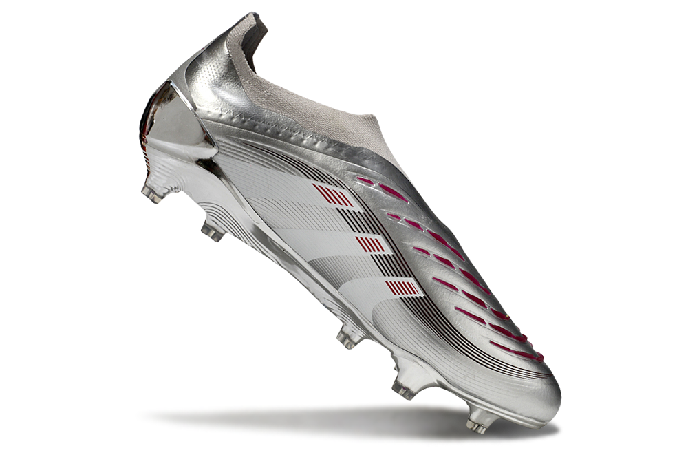 adidas Predator 24 Elite Laceless FG  Soccer Boots Cleats Shoes GRY-BLU