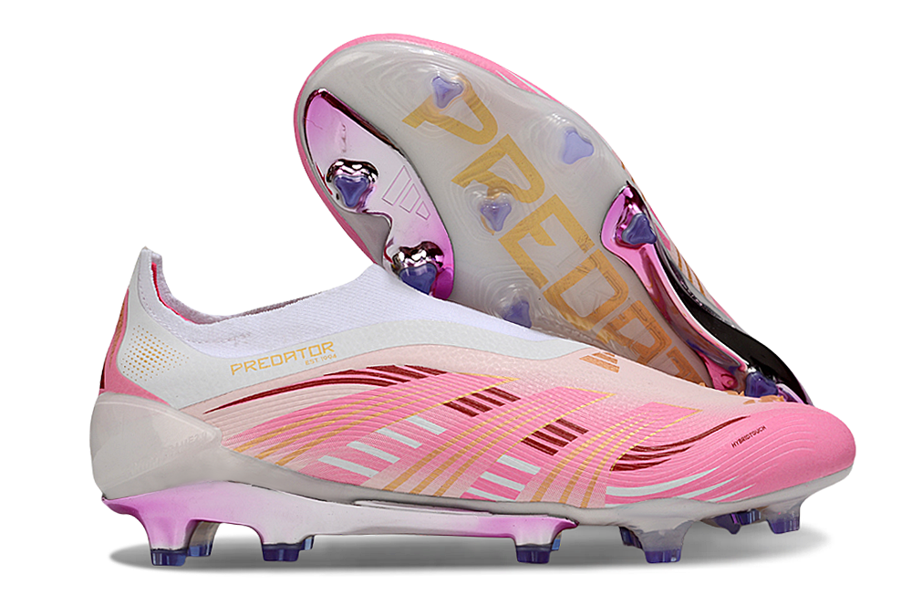 adidas Predator 24 Elite Laceless FG  Soccer Boots Cleats Shoes GRY-BLU